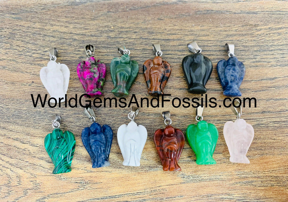 Gemstone Angel Pendant