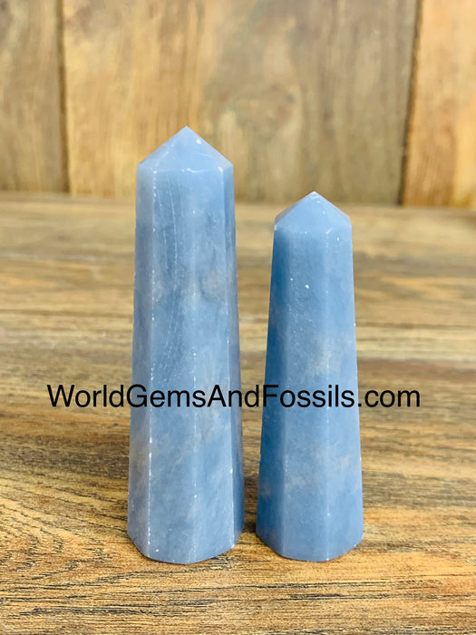 Angelite Obelisk 2.7"-3"