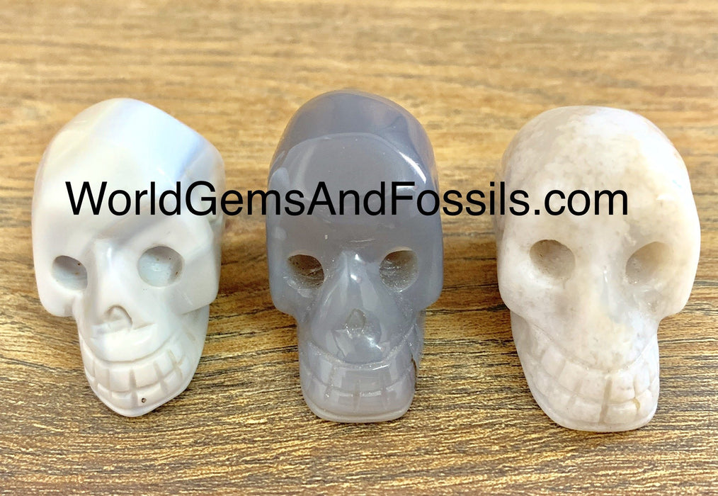 Agate Skulls