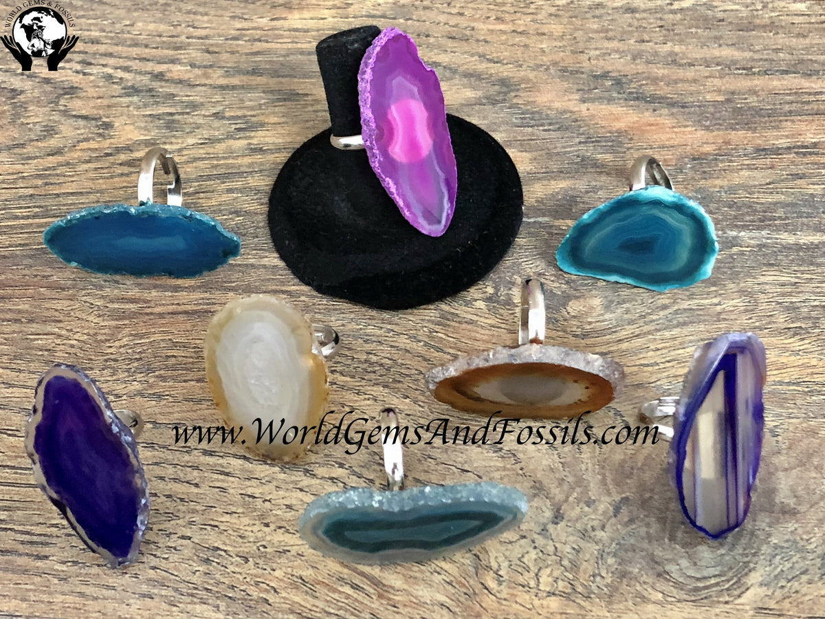 Agate Slice Ring — World Gems And Fossils