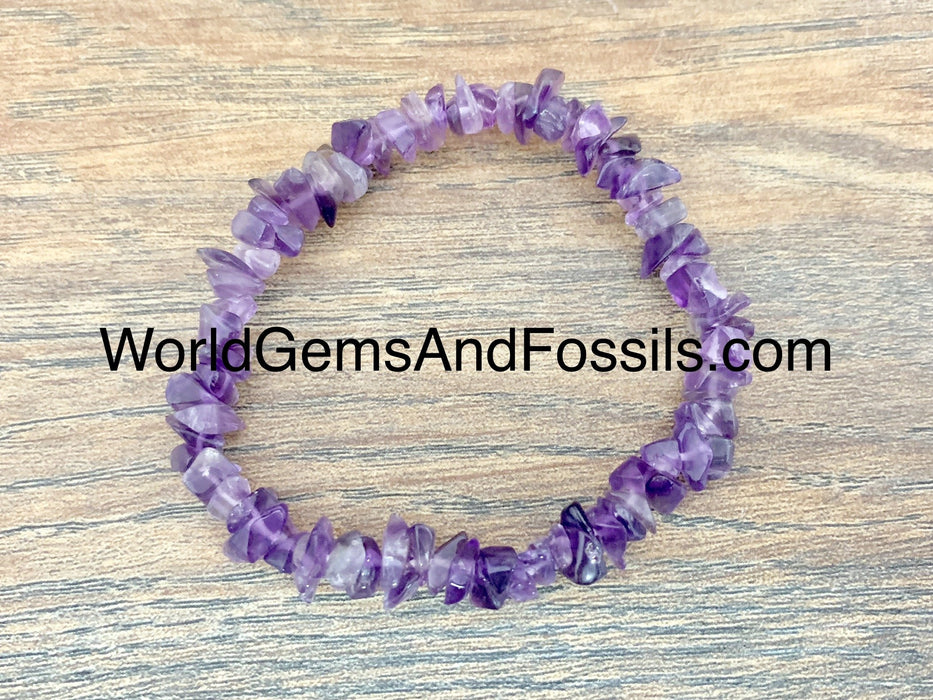 Amethyst Chip Bracelet