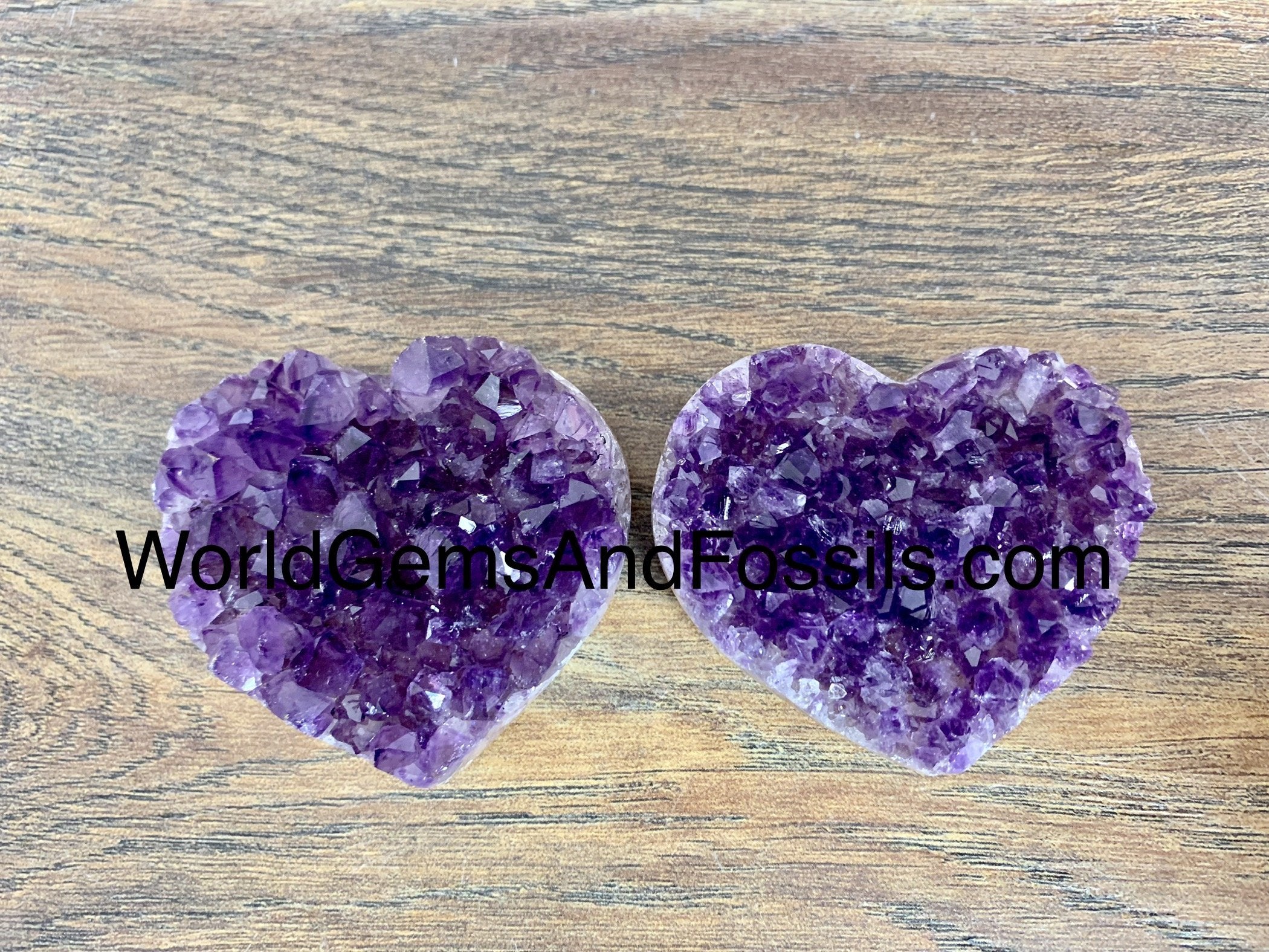 Amethyst Druze Hearts 2"