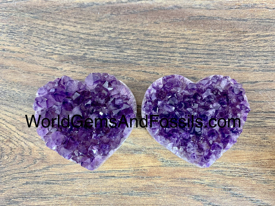 Amethyst Druze Heart 2"