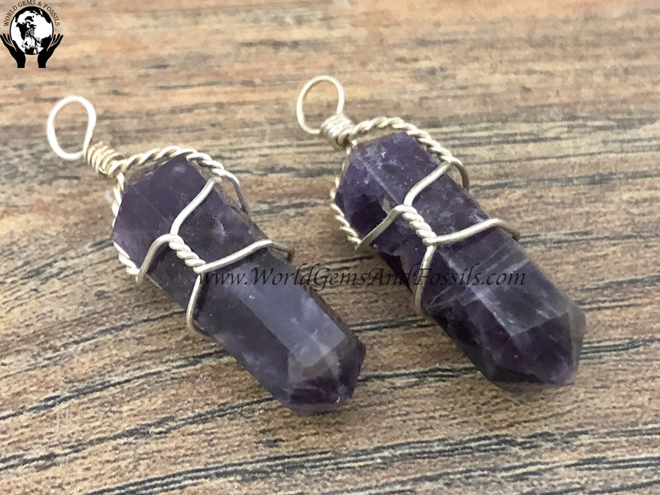 Amethyst Pendant Double Point