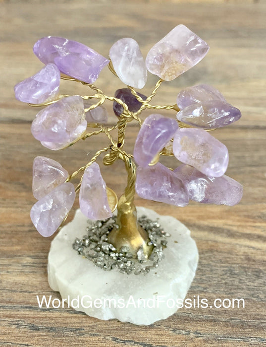 Amethyst Gem Tree On Onyx Base
