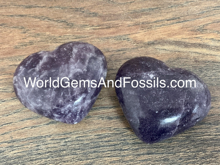 Amethyst Hearts 45-50mm