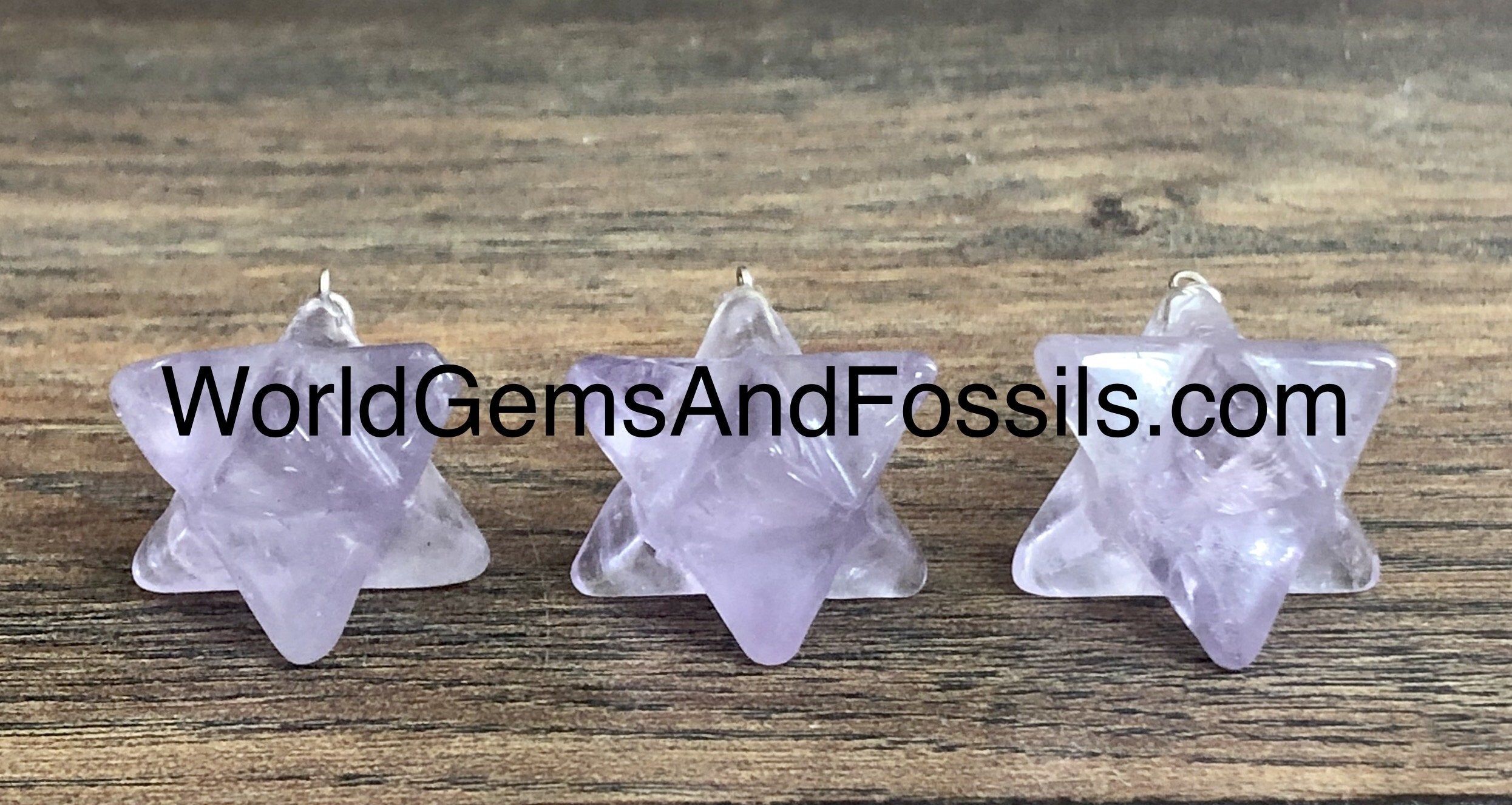 Amethyst Merkaba Pendants