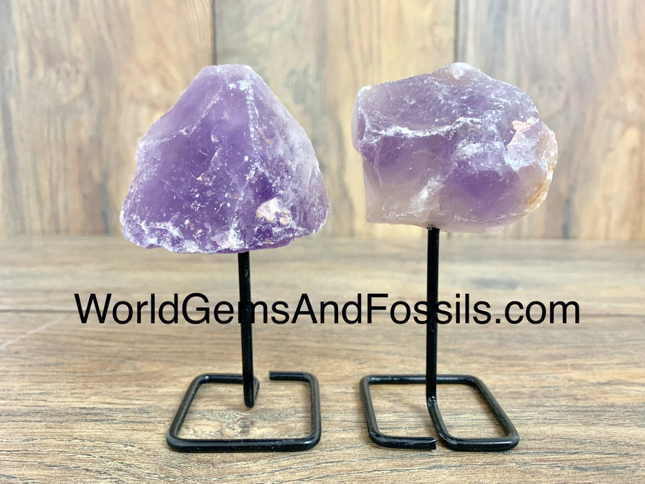 Amethyst Specimen On Metal Base Mini