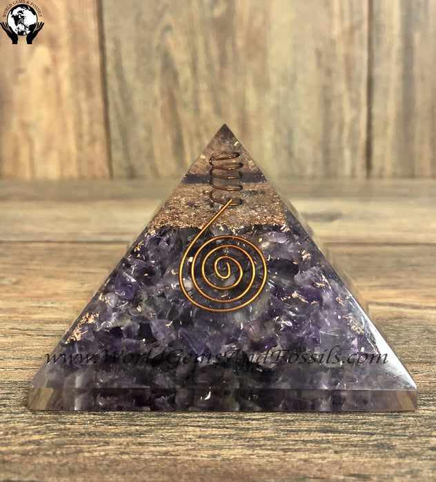 Amethyst Orgone Pyramids 3"