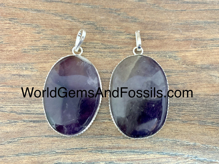 Amethyst Oval Pendants