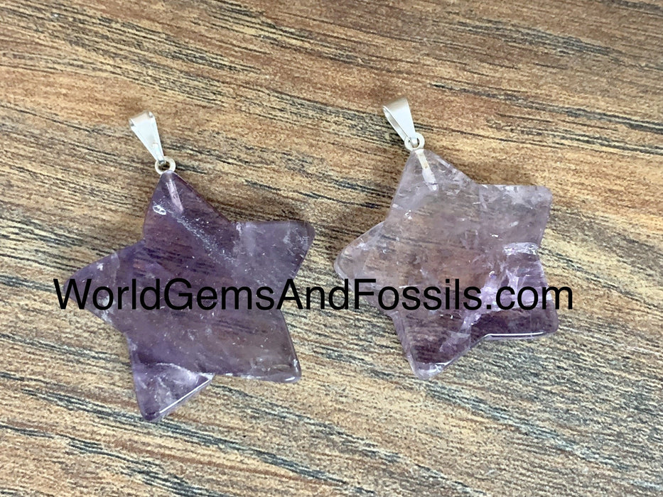 Amethyst Star Pendants