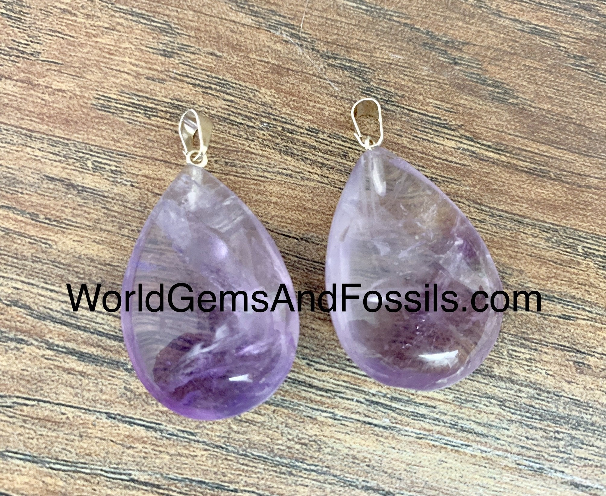 Amethyst Tear Drop Pendants