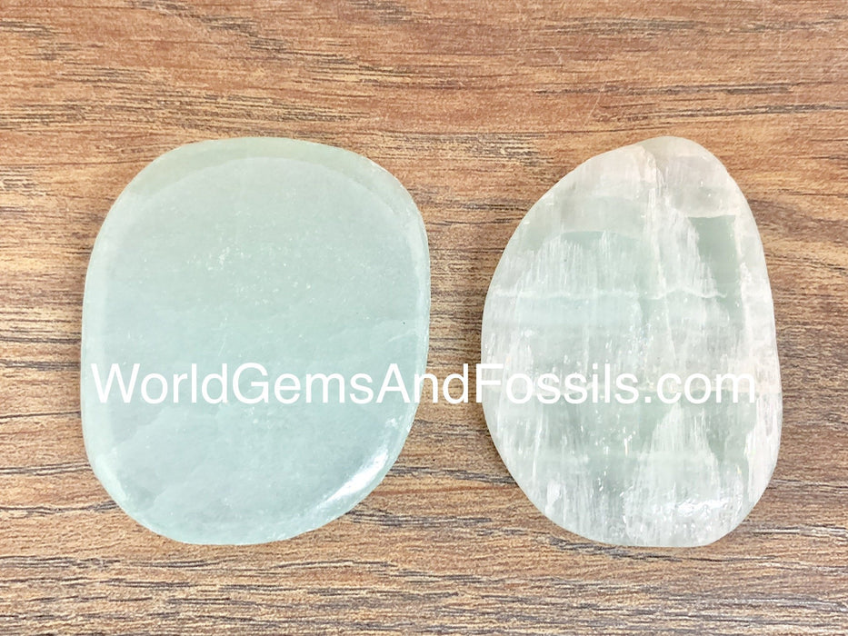 Aqua Calcite Palm Stones