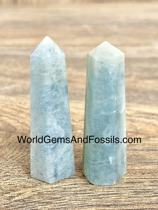 Aquamarine Obelisk 1.5"-2"