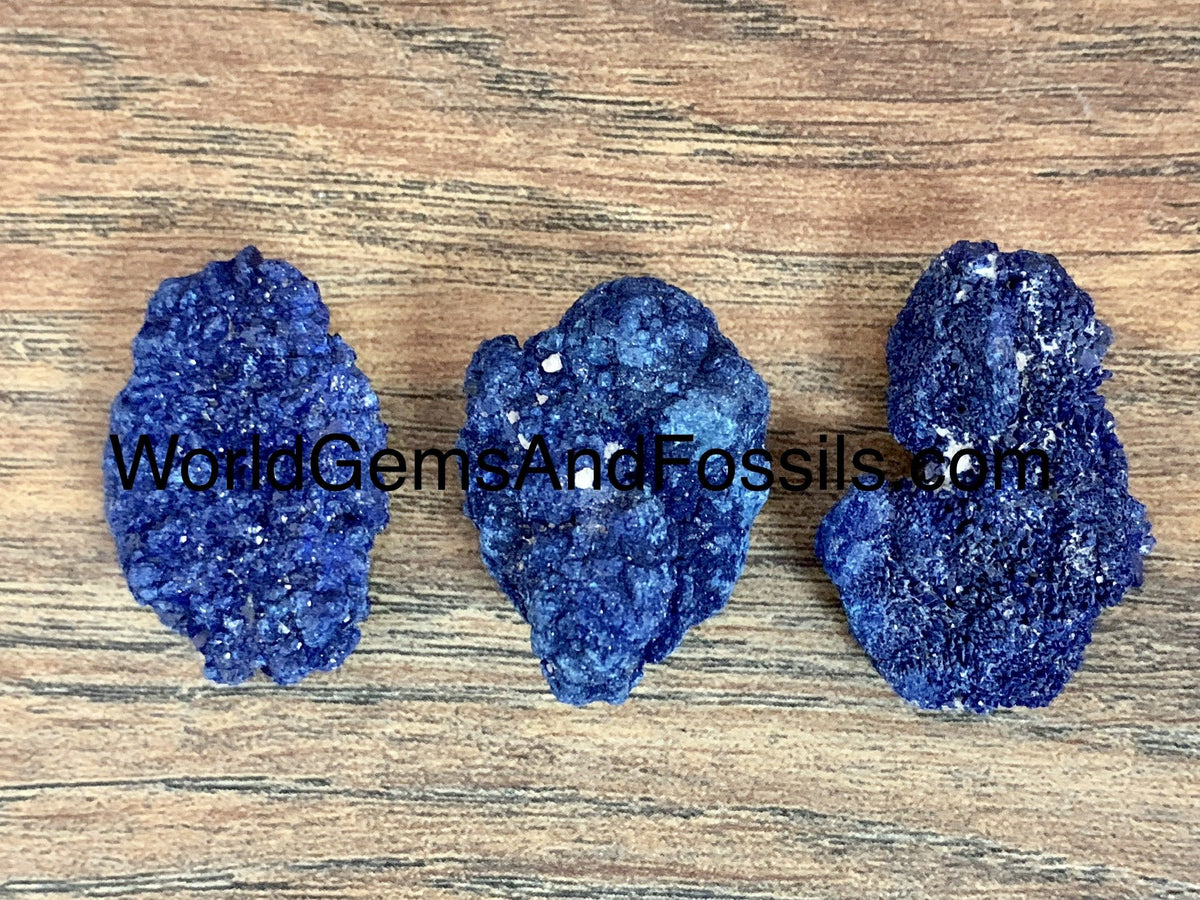 Azurite Specimens 3pcs — World Gems And Fossils