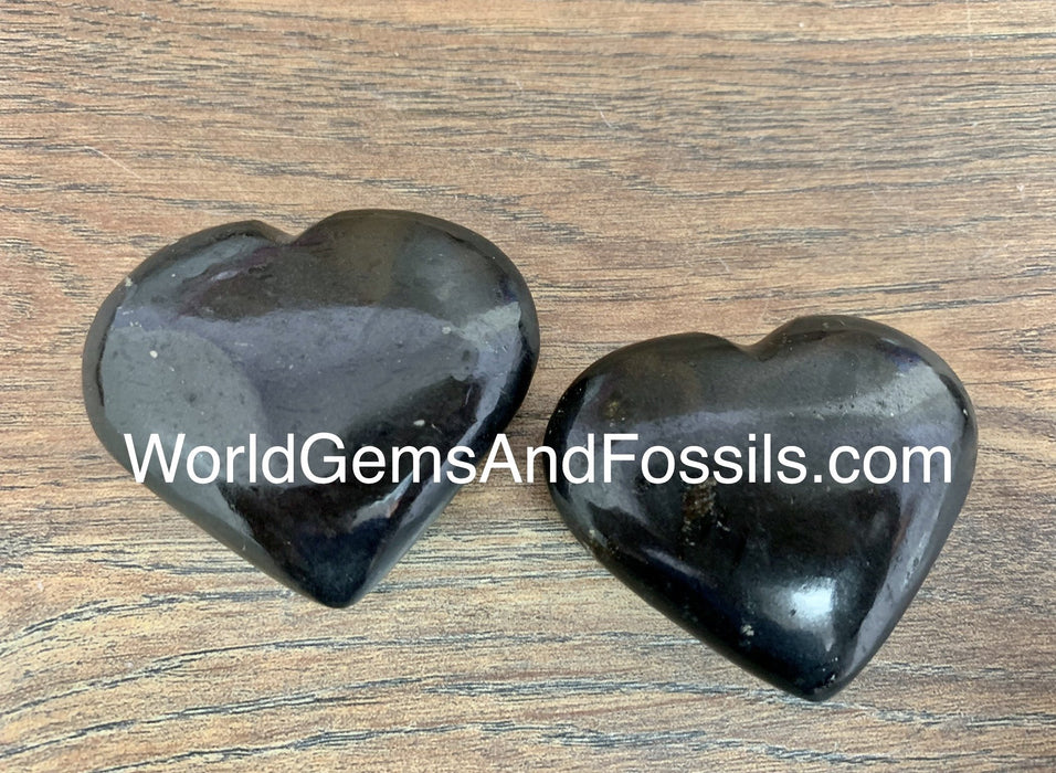 Black Tourmaline Hearts 40-50mm