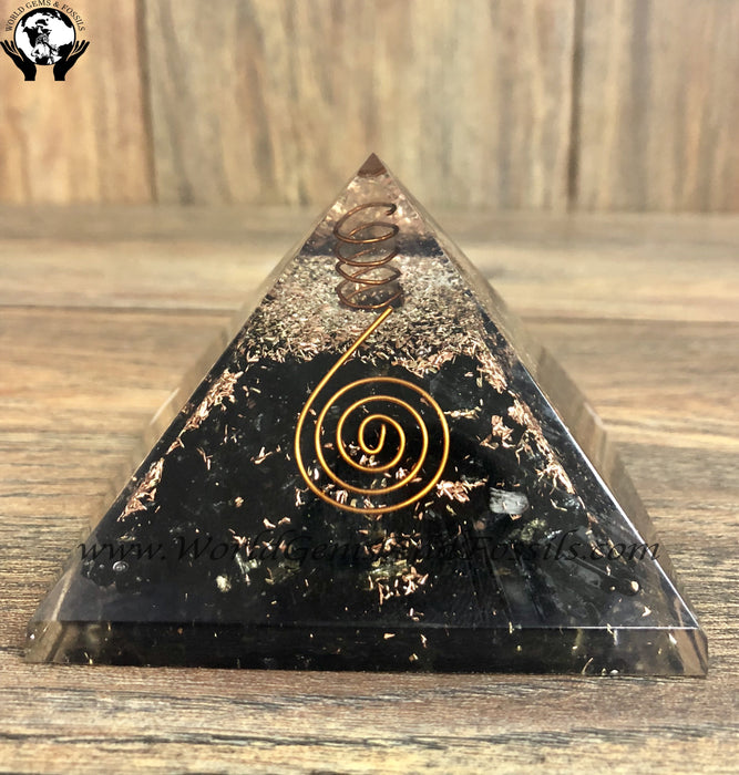 Black Tourmaline Orgone Pyramids 3"