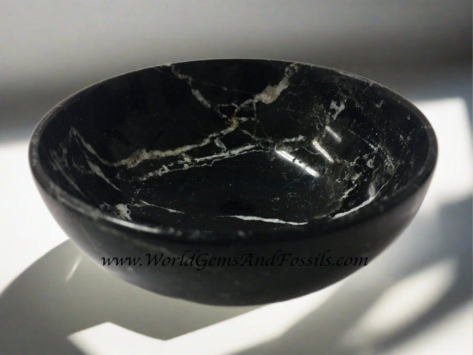 Black Zebra Marble Bowl 4"