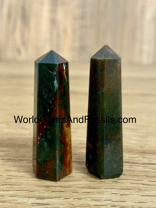Blood Stone Obelisk 1.7"-2"
