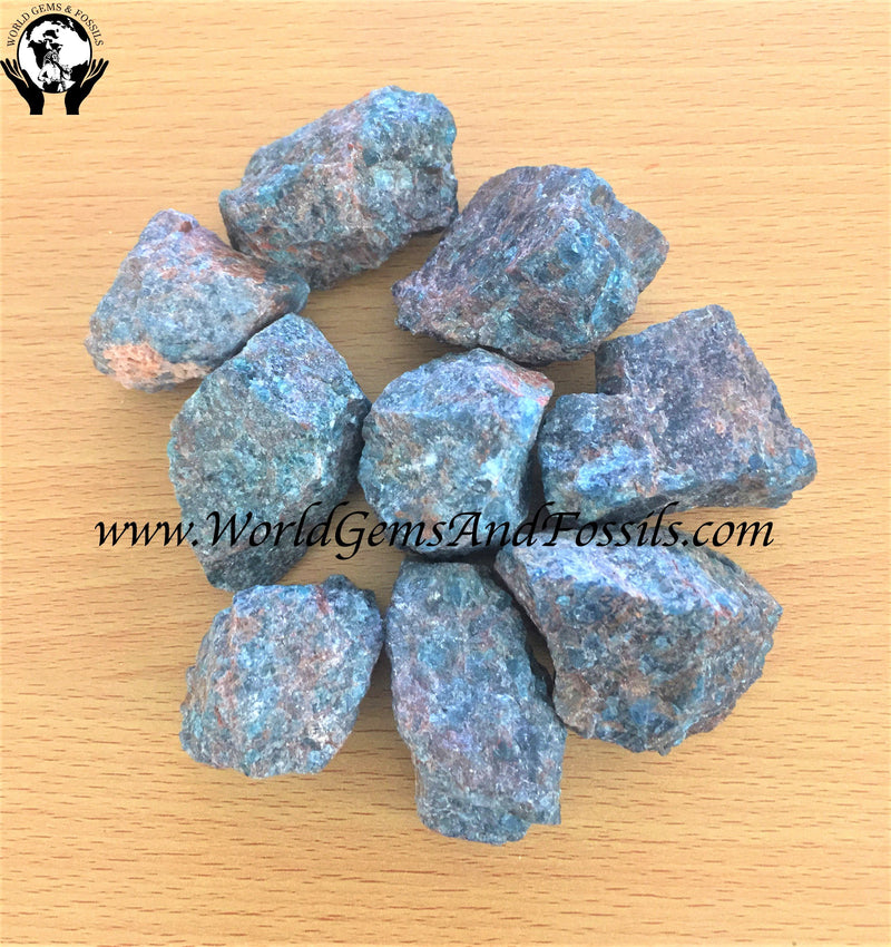 Blue Apatite Rough Stones 1lb