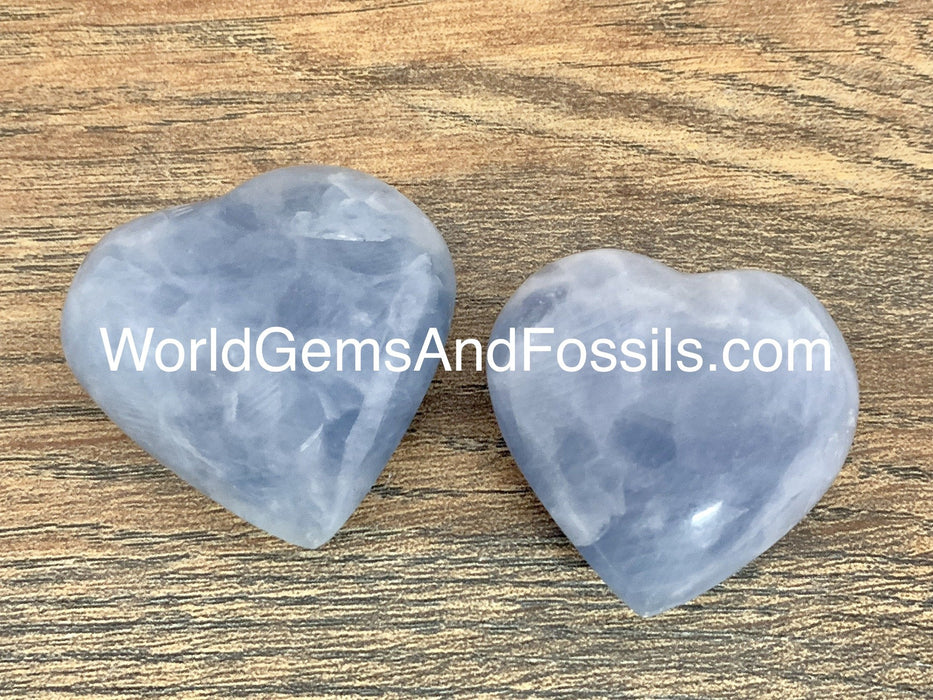 Blue Calcite Heart 38mm