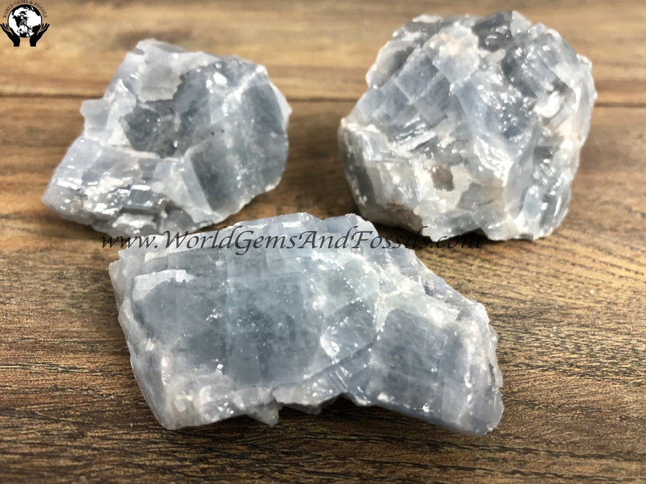 Blue Calcite Specimen 2.9"-3.3"