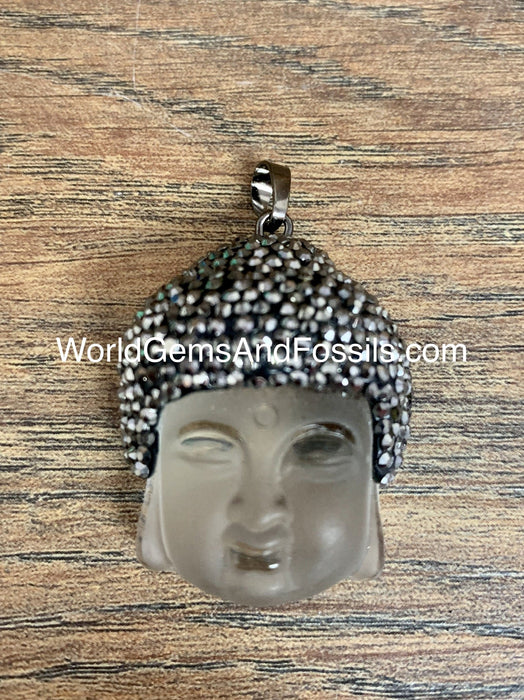 Buddha Rhinestone Pendants Clear