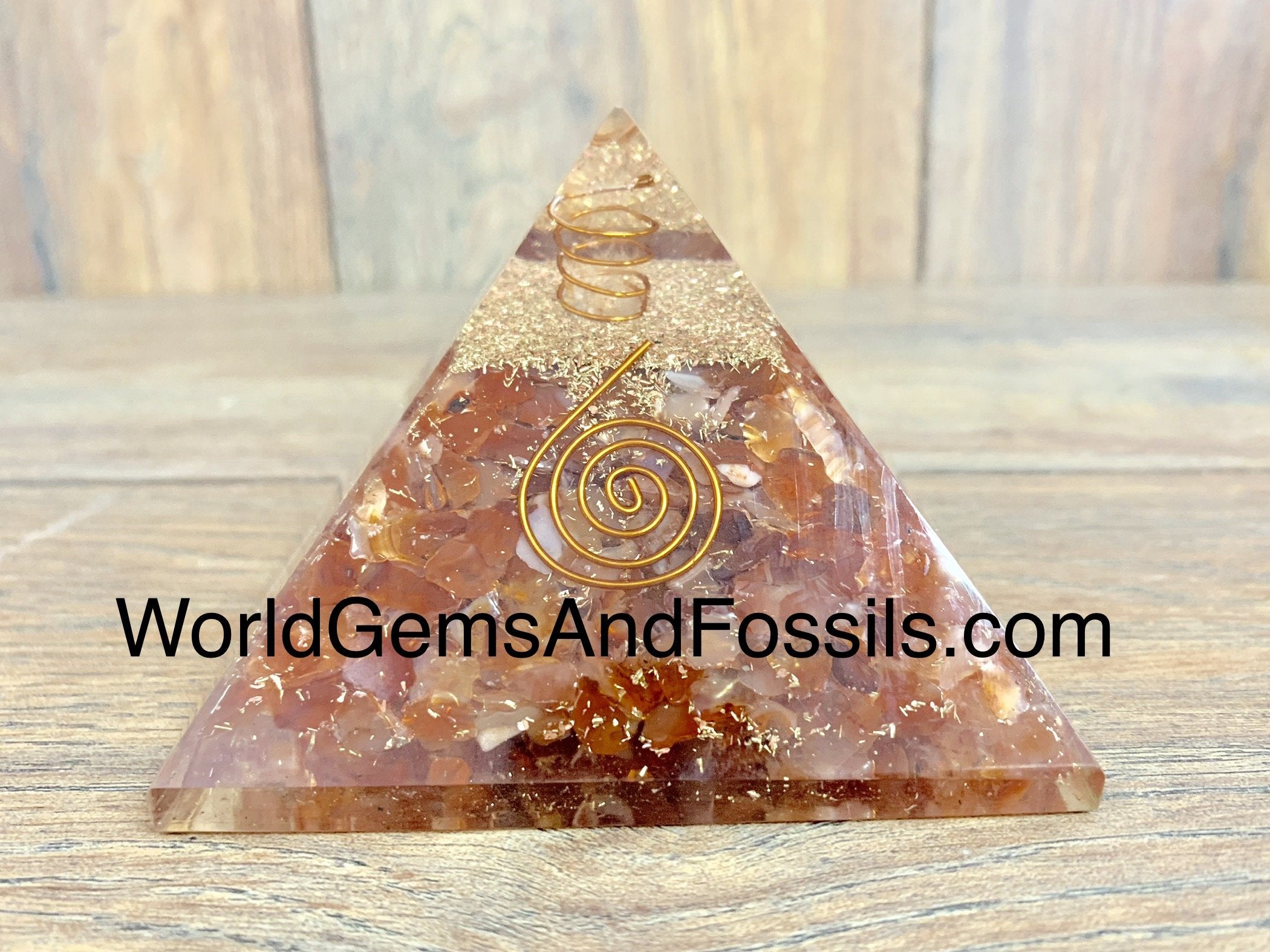 Carnelian Orgone Pyramids 3"