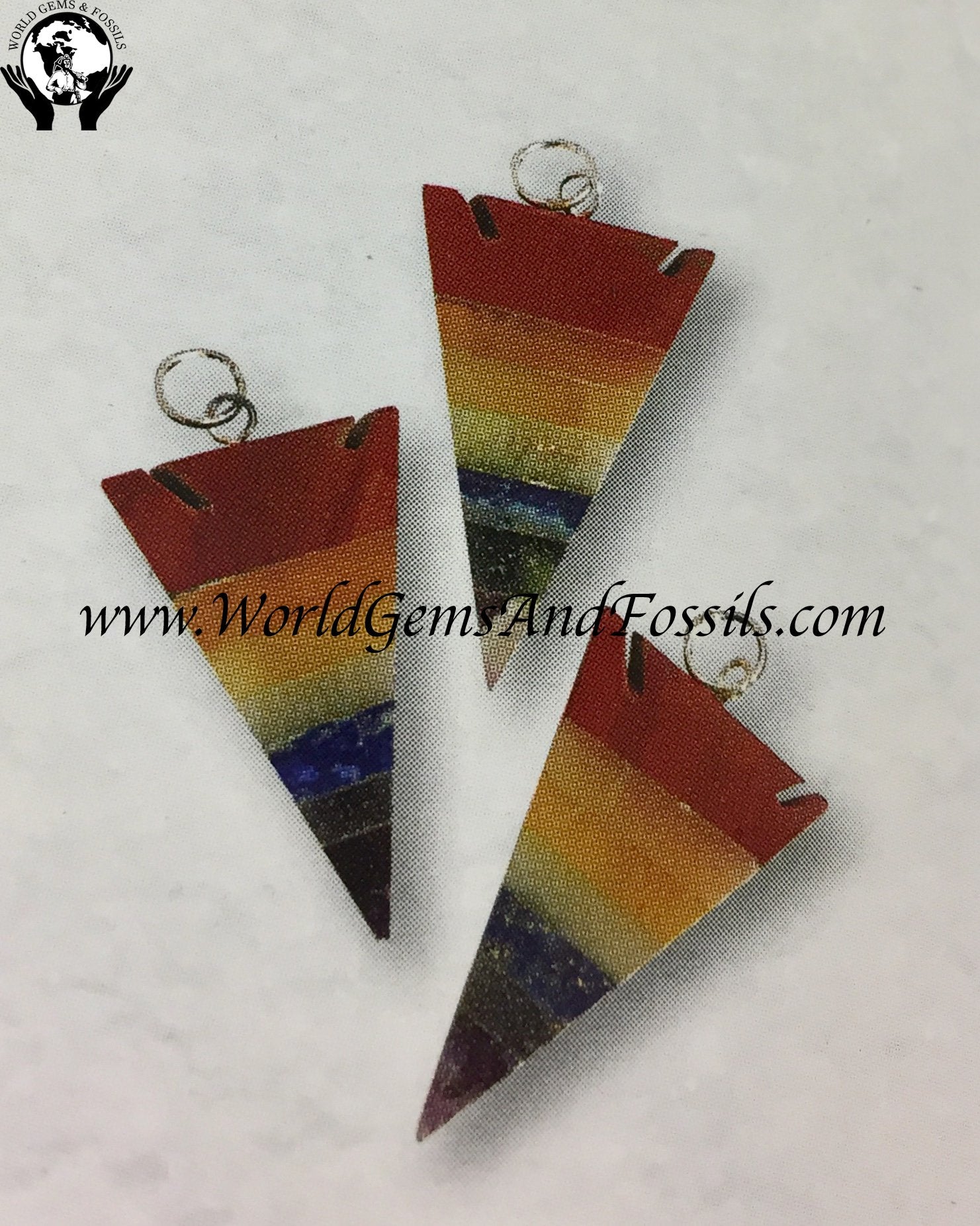 Chakra Arrowhead Pendants