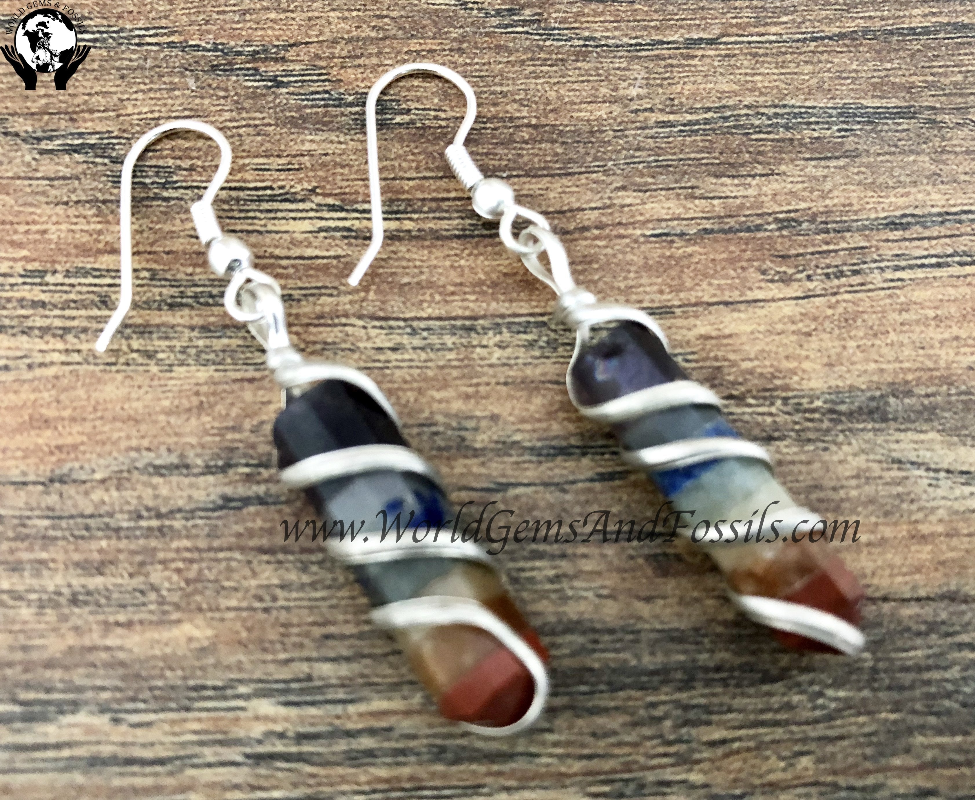 Chakra Coil Wrapped Earings