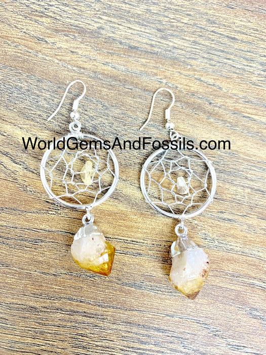 Citrine Dream Catcher Earring