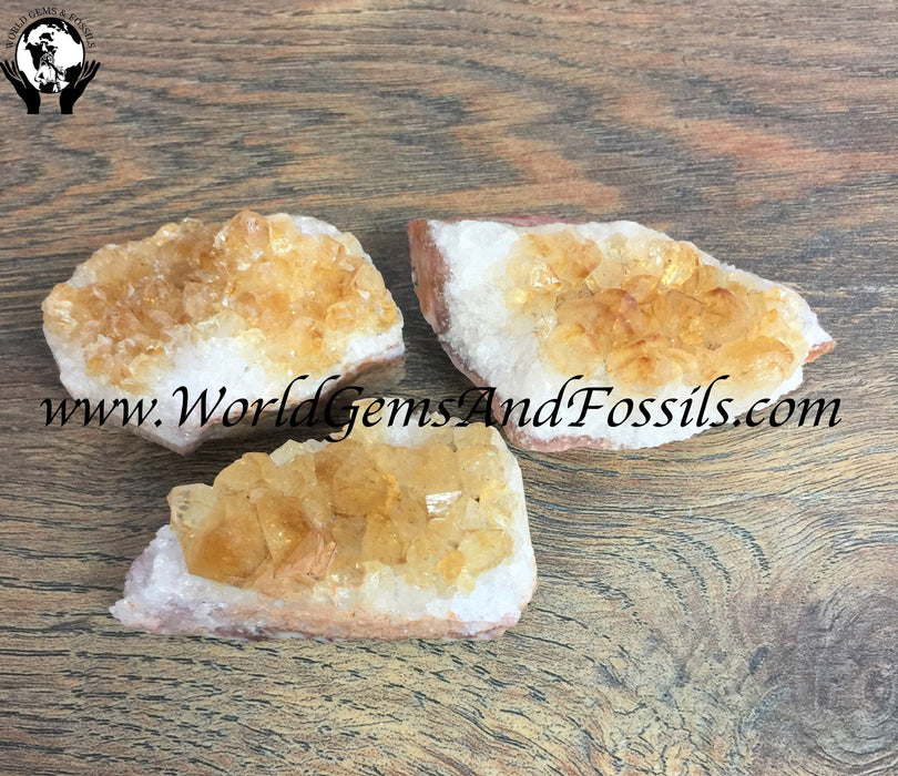 Citrine Druze 3pcs