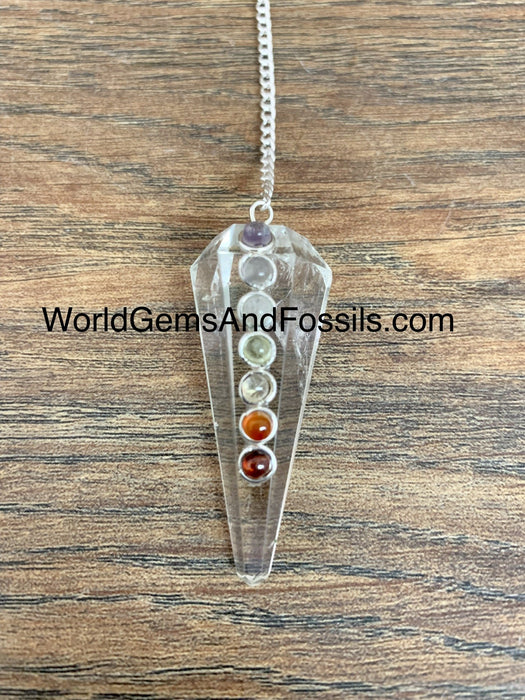 Clear Quartz Chakra Pendulums