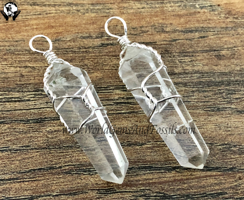 Clear Quartz Pendant Double Point