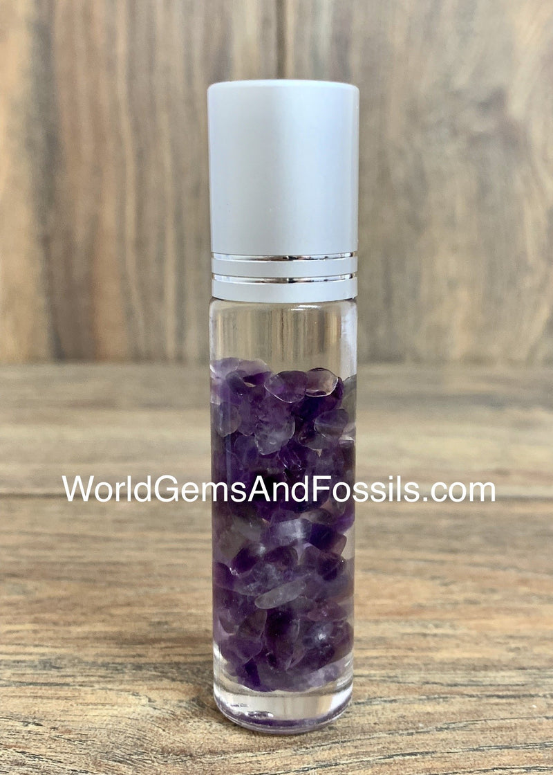 Crystal Roll On Bottle With Amethyst