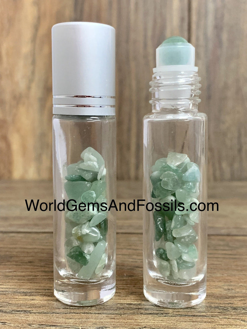 Crystal Roll On Bottle With Green Aventurine