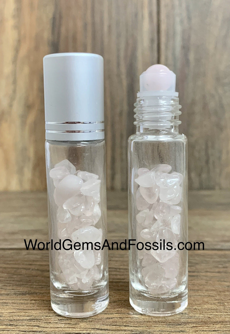 Crystal Roll On Bottle With Rose Quartz