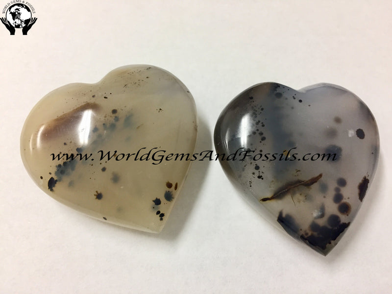 Dendritic Agate Heart 45-55mm