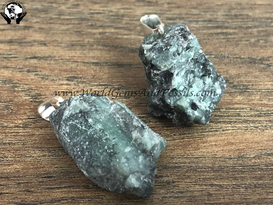 Emerald Rough Pendants