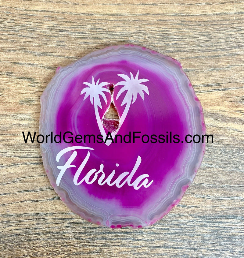 Florida Agate Engraved Slabs