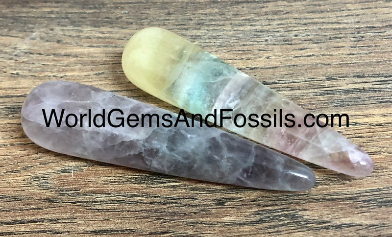 Fluorite Tapered Round End Wands