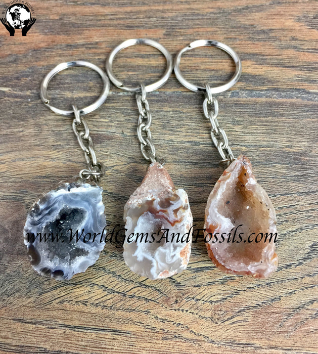 Geode Keychain