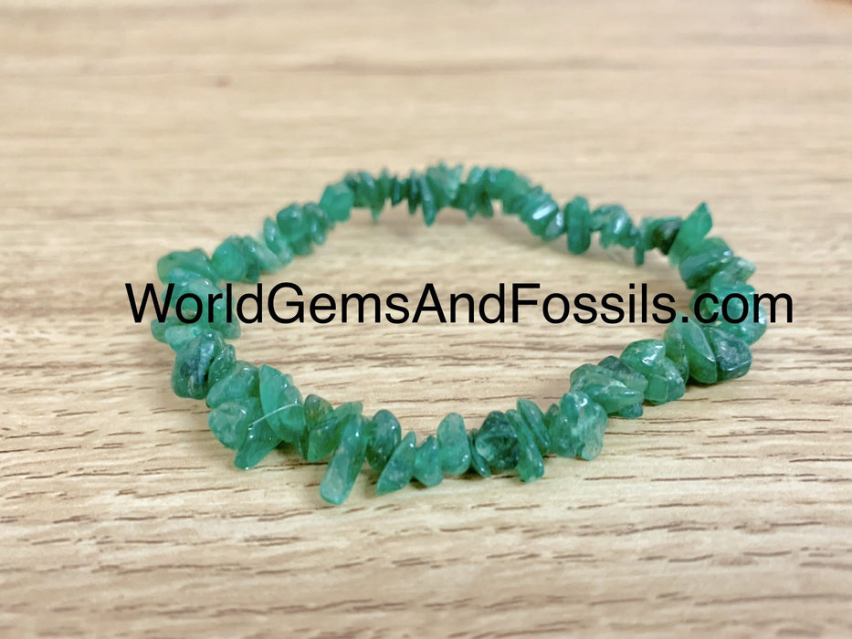 Green Aventurine Chip Bracelet