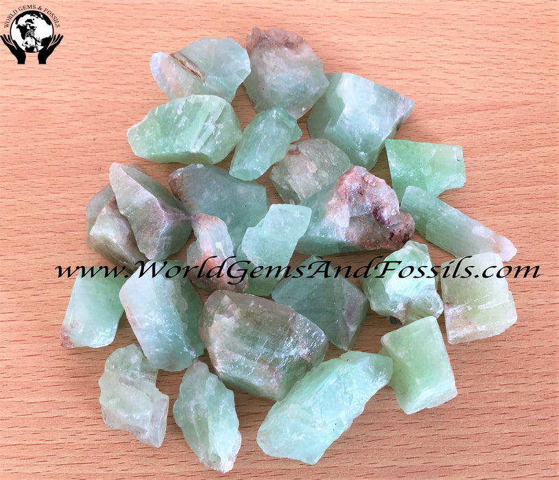 Green Calcite Rough 1 lb 1”-1.5"