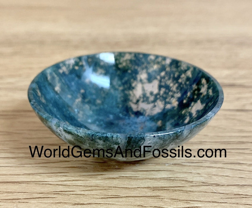 Green Moss Agate Bowl 2"