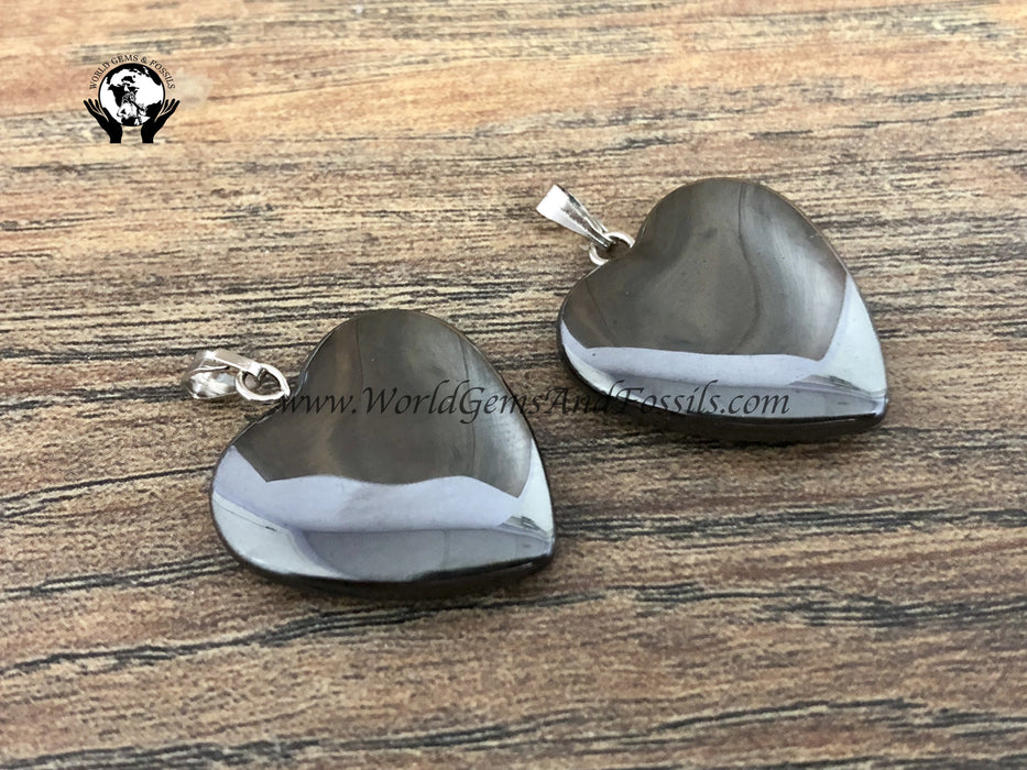 Hematite Heart Pendant