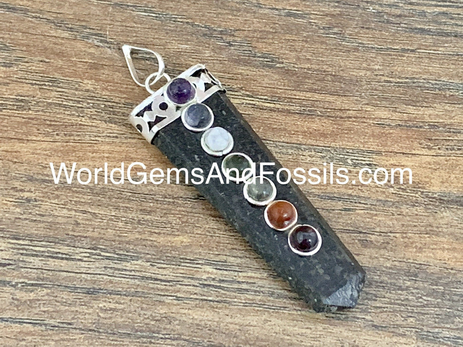 Larvikite Chakra Pendants Flat