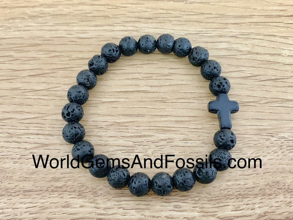 Lava Bracelet With Cross