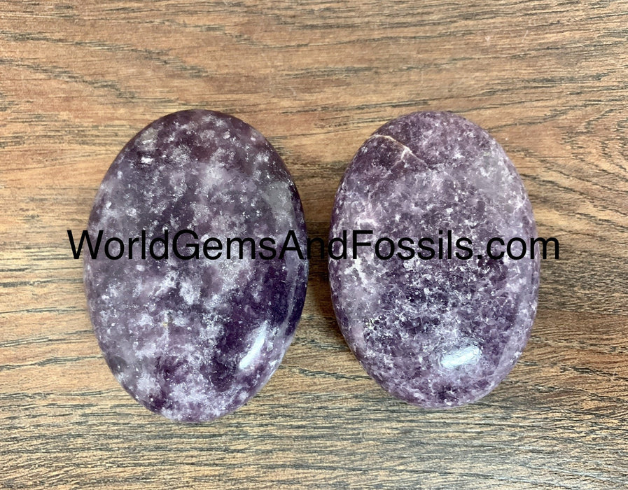 Lepidolite Palm Stone Large