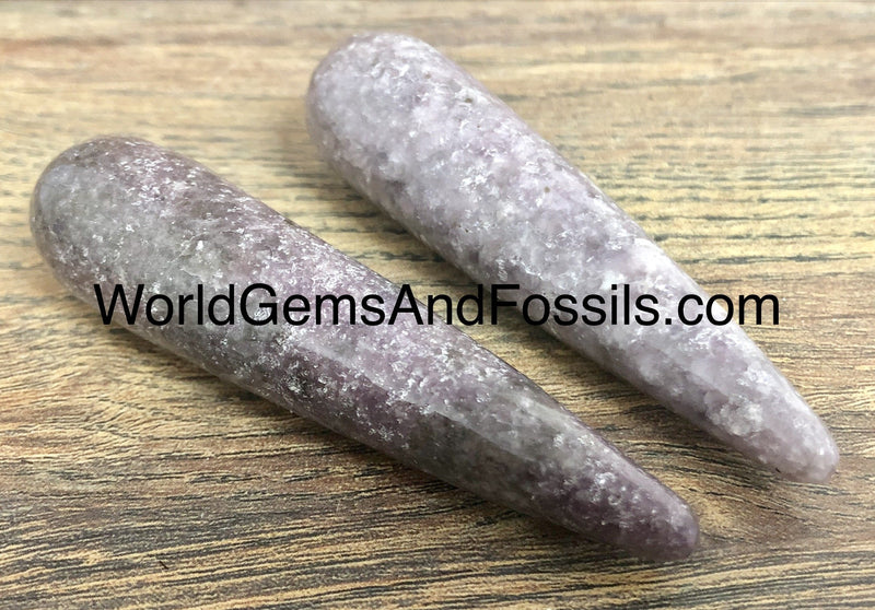 Lepidolite Tapered Round End Wands